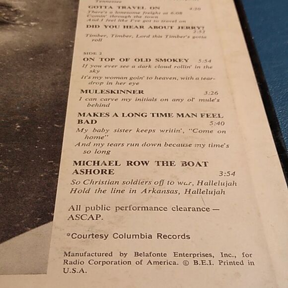 Belafonte The Midnight Special Vinyl Record - Picture 4 of 8